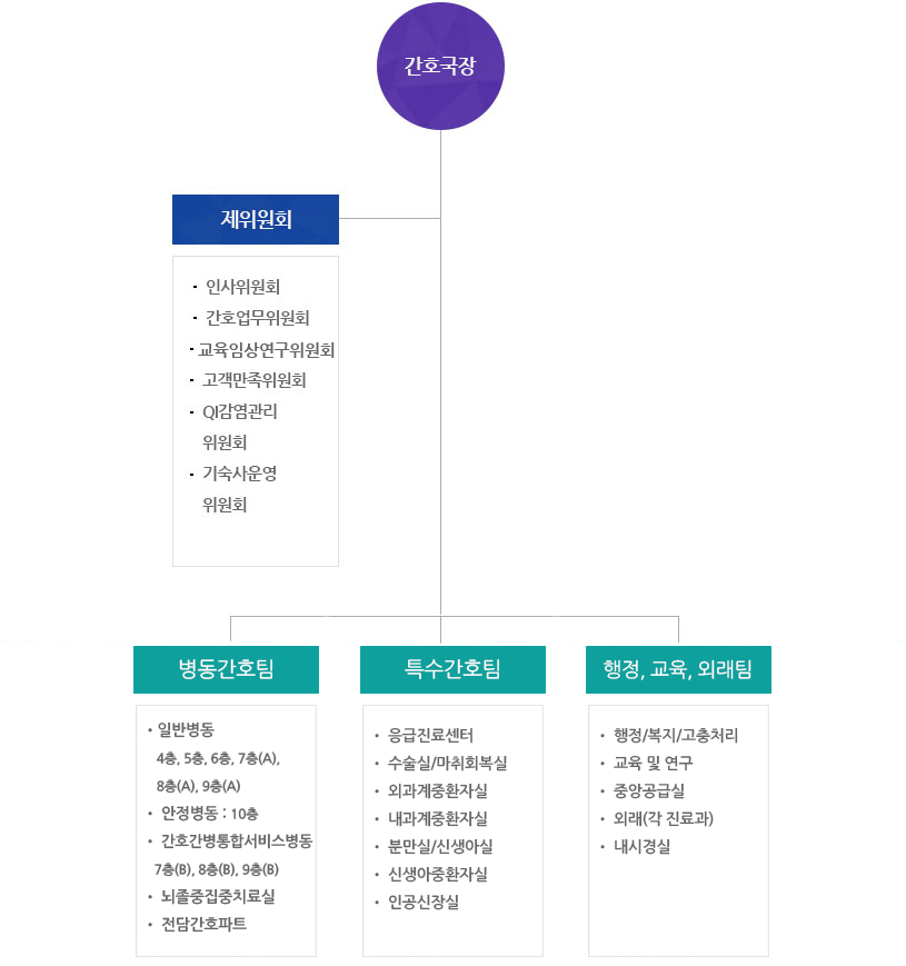 을지병원 간호부 조직도